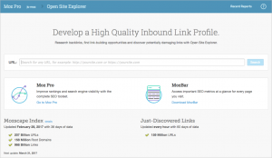 Open site Explorer